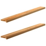 Window Sills 2 pcs Light Brown 160x15x2 cm Solid Wood Oak 4009132