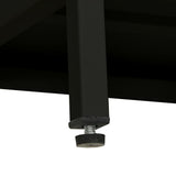 TV Cabinet Black Black powder-coated steel, tempered glass 336055