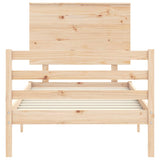 Bed Frame without Mattress Small Single Solid Wood 3195181