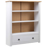 Bookcase White 80x35x110 cm Solid Pine Wood Panama Range 282669