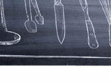 Kitchen Rug Black 300 x 60 cm Velvet 42013433