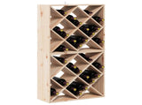 Wine Rack 2 pcs Natural 62 x 25 x 62 cm Solid Pine Wood 893318