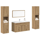 4 Piece Bathroom Furniture Set Artisan Oak Engineered Wood 3328596