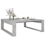 ZNTS Coffee Table Concrete Grey 100x100x35 cm Engineered Wood 808634