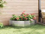 Planter Silver 120 x 60 x 35 cm Stainless Steel 883686