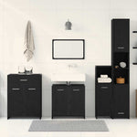 Bathroom Furniture Set 4 pcs Black Oak 30 x 30 x 183.5 cm 3332592