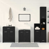 Bathroom Furniture Set 4 pcs Black Oak 30 x 30 x 183.5 cm 3332592