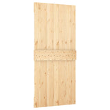 Sliding Door with Hardware Set 95x210 cm Solid Wood Pine 3203138