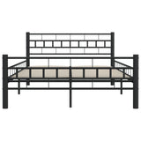 Bed Frame without Mattress Black Steel 140x200 cm 285278