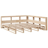 Bookcase Bed without Mattress 180x200cm Solid Wood Pine 3324490