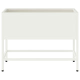 Raised Garden Planter White 60 x 26 x 45 cm Steel 865884