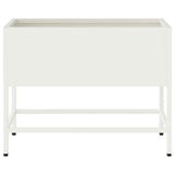 Raised Garden Planter White 60 x 26 x 48 cm Steel 865884