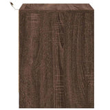 Bedside Cabinets with LED Lights 2 pcs Brown Oak Engineered Wood 852060