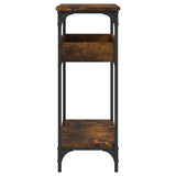 Console Table with Shelf Smoked Oak 100x29x75cm Engineered Wood 837719