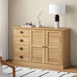 Sideboard with Drawers VIGO 113x40x75 cm Solid Wood Pine 353187
