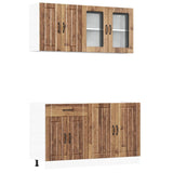 ZNTS 4 Piece Kitchen Cabinet Set Kalmar Old Wood Engineered Wood 3314869