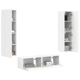 TV Cabinet Set 6 pcs White Engineered Wood 3409123
