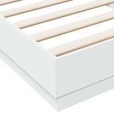Bed Frame with LED White 80 x 200 cm Engineered Wood 8009003