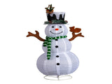 1.2M Lighted Snowman and Squirrel Christmas Yard Decorations, Pre-lit Pull Up Snowman with 120 White 86401112