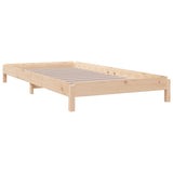 Stack Bed without Mattress 90x190 cm Single Solid Wood Pine 820402