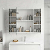 Bathroom Mirror Cabinet White 60 x 14.5 x 50 cm Engineered wood 889071