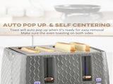 1.7L 3000W Fast Boil Kettle & 4 Slice Toaster Set, Kettle and Toaster Set with 7 Browning Controls, T3398P344737