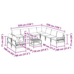 Garden Sofa Set Anthracite Steel 3379003