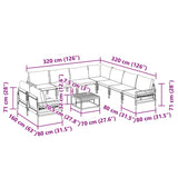 Garden Sofa Set Anthracite Steel 3379003