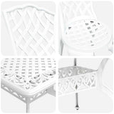 Garden Dining Set 7 pcs White Aluminium 3334674