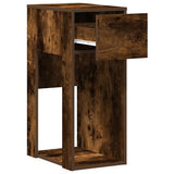 Computer Tower Stand with Drawer Smoked Oak 30x44x74 cm 858735