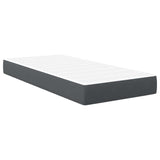Bed Mattress with Mattress Grey 100 x 200 cm Fabric 42008272