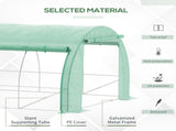 Polytunnel Greenhouse Walk-in Grow House Tent with Roll-up Sidewalls, Zipped Door and 8 Windows, T3398P318612