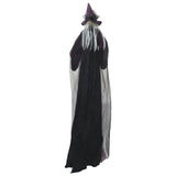 Hanging Halloween Talking Witch Purple 216 x 125 cm Polyester 42020042