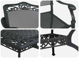 Garden Dining Set 7 pcs Black Aluminium 3334665