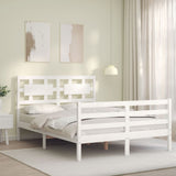 Bed Frame without Mattress White Small Double Solid Wood 3194412