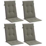 Highback Chair Cushions 4 pcs Melange Dark Grey 120x50x4 cm Fabric 4002416