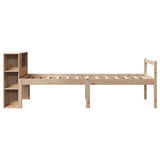 Bookcase Bed without Mattress 75x190 cm Small Single Solid Wood Pine 3321988