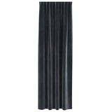 Blackout Curtains 2 pcs Dark Grey 140 x 260 cm Velvet 4107232