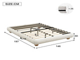 Upholstered bed, 4ft6 double bed 135190cm, Sturdy bed slats, Comfortable soft bed, Boucle N604P390167W