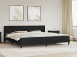 Bed Frame with LED Strip Lights Black 180 x 200 cm Faux Leather 3415286