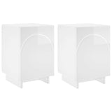 Bedside Cabinet 2 pcs High Gloss White 33.5 x 34.5 x 50 cm 8011414