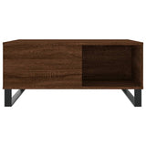 Coffee Table Brown Oak 80x80x36.5 cm Engineered Wood 830795