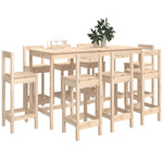 9 Piece Bar Set Solid Wood Pine 3124722
