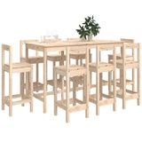 9 Piece Bar Set Solid Wood Pine 3124722