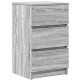 Bedside Cabinet with 3 Drawers Grey Sonoma 39x35x65 cm 861347