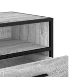 TV Cabinet Grey Sonoma 100x34.5x40 cm Engineered Wood and Metal 848817