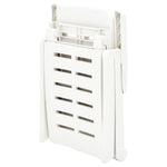 Folding Sun Lounger Plastic White 48754