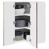 Wall Corner Cabinet PORTO Old Wood 57 x 57 x 80 cm 885433