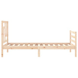 Bed Frame without Mattress Single Solid Wood 3194926