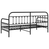 Daybed Frame Black 100 x 190 cm Powder-Coated Steel 42002632